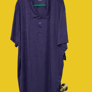 Purple Polo Shirt with Short Sleeves and Relaxed Fit